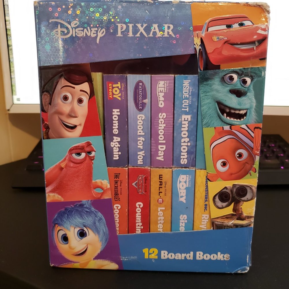 12 Board Books Disney PIXAR Set Toy Story, Nemo, Inside Out, Cars NIB